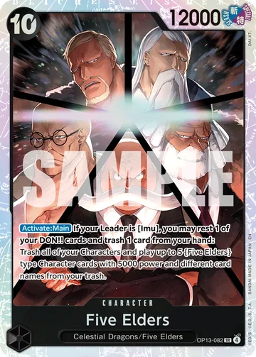 Five Elders OP13-082, carta de One Piece de Carrying On His Will