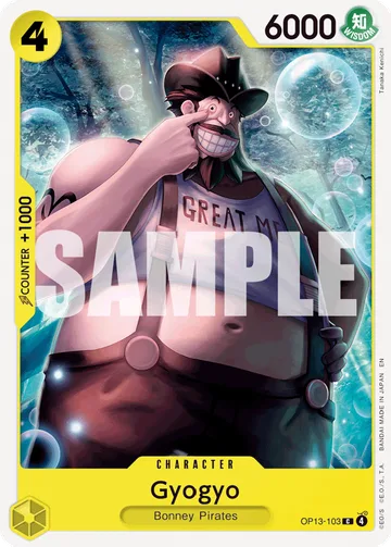 Gyogyo OP13-103, carta de One Piece de Carrying On His Will
