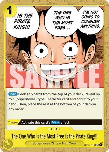 The One Who Is the Most Free Is the Pirate King!!! OP13-116