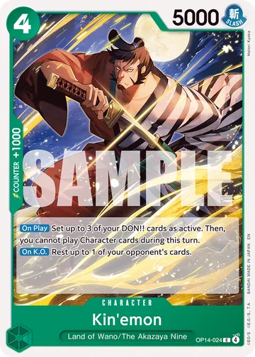 Kin'emon OP14-024, carta de One Piece de The Azure Sea’s Seven