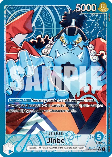 Jinbe OP14-040 · P1, carta de One Piece de The Azure Sea’s Seven