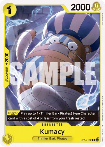 Kumacy OP14-102, carta de One Piece de The Azure Sea’s Seven