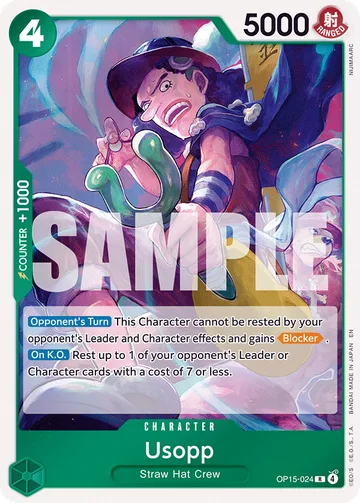 Usopp OP15-024, carta de One Piece de Booster Pack OP15-EB04
