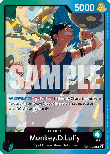Monkey.D.Luffy OP16-022, carta de One Piece de The Time of Battle