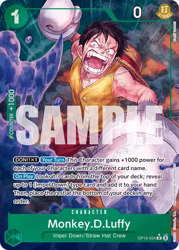Monkey.D.Luffy OP16-034 · P1