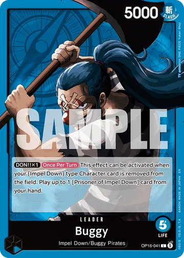 Buggy OP16-041, carta de One Piece de The Time of Battle