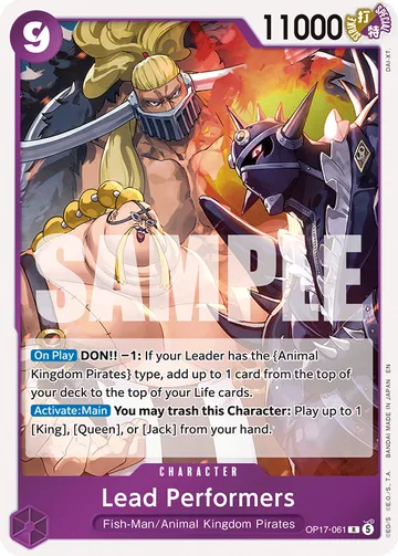 Lead Performers OP17-061, carta de One Piece de The World’s Strongest Warriors