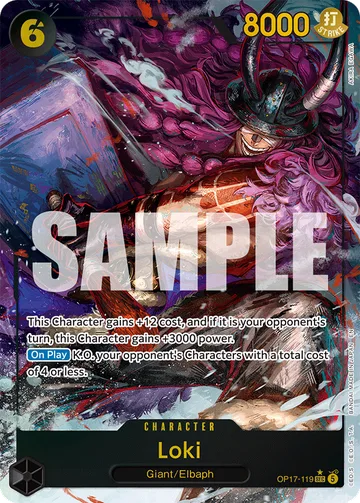 Loki OP17-119 · P1, carta de One Piece de The World’s Strongest Warriors