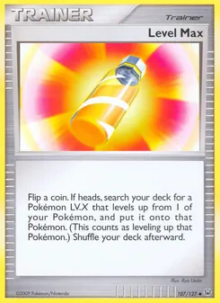 Level Max 107/127, carta de Pokémon de Platino