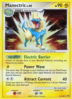 Manectric 11/127, carta de Pokémon de Platino