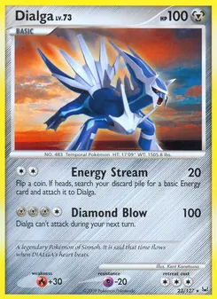 Dialga 23/127, carta de Pokémon de Platino