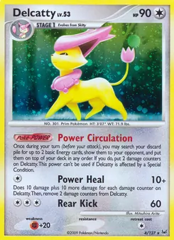 Delcatty 4/127, carta de Pokémon de Platino