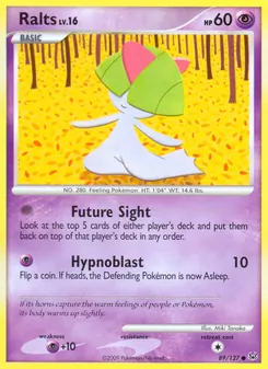 Ralts 89/127, carta de Pokémon de Platino