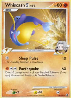 Whiscash E4 54/111, carta de Pokémon de Rising Rivals