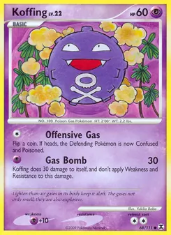 Koffing 68/111, carta de Pokémon de Rising Rivals