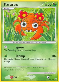 Paras 119/147, carta de Pokémon de Supreme Victors