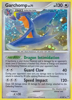 Garchomp 5/147, carta de Pokémon de Supreme Victors