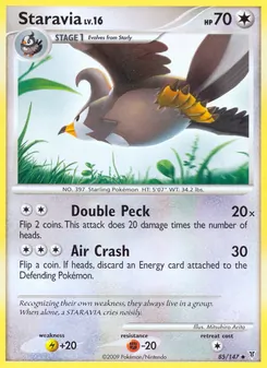 Staravia 85/147, carta de Pokémon de Supreme Victors
