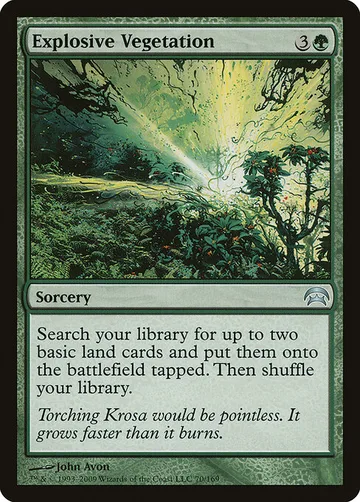 Explosive Vegetation 70, carta de Magic: The Gathering de Planechase