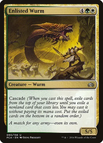 Enlisted Wurm 90, carta de Magic: The Gathering de Planechase Anthology