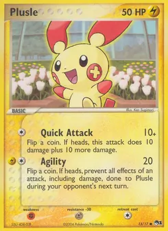 Plusle 13/17, carta de Pokémon de POP Series 1