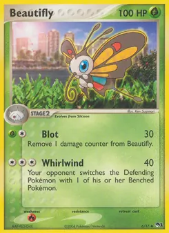 Beautifly 6/17, carta de Pokémon de POP Series 1