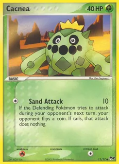 Cacnea 13/17, carta de Pokémon de POP Series 2