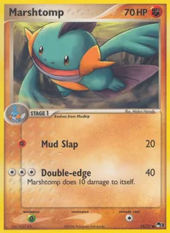 Marshtomp 15/17, carta de Pokémon de POP Series 3