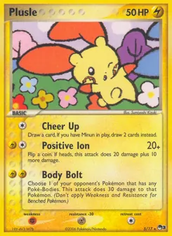 Plusle 5/17, carta de Pokémon de POP Series 3