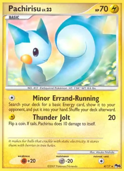 Pachirisu 4/17, carta de Pokémon de POP Series 6