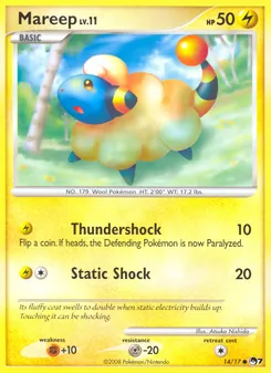 Mareep 14/17, carta de Pokémon de POP Series 7