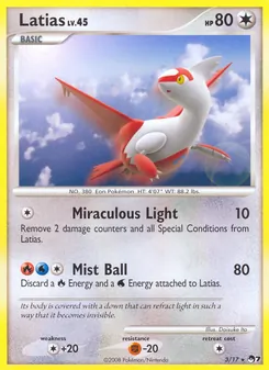 Latias 3/17, carta de Pokémon de POP Series 7