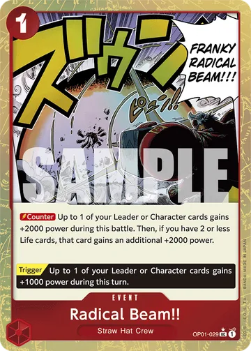 Radical Beam!! OP01-029 · P3, carta de One Piece de One Piece Card the Best