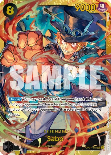 Sabo OP07-118 · R1, carta de One Piece de One Piece Card the Best vol.2