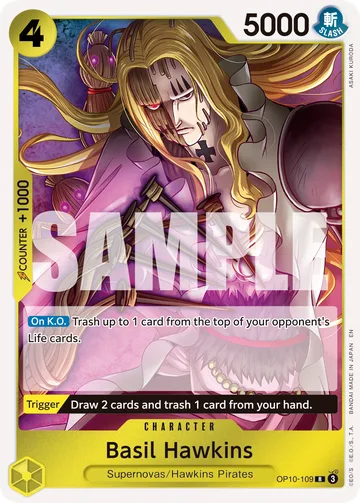 Basil Hawkins OP10-109 · R1, carta de One Piece de One Piece Card the Best vol.2