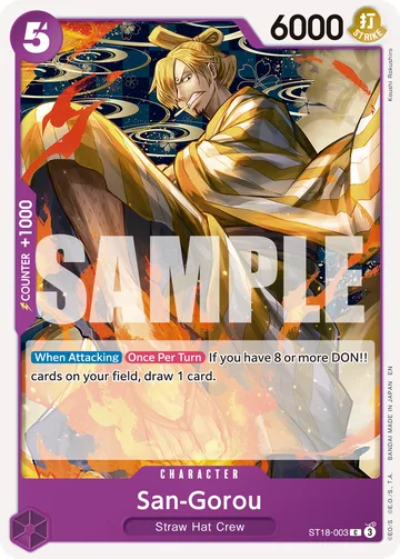 San-Gorou ST18-003 · R1, carta de One Piece de One Piece Card the Best vol.2
