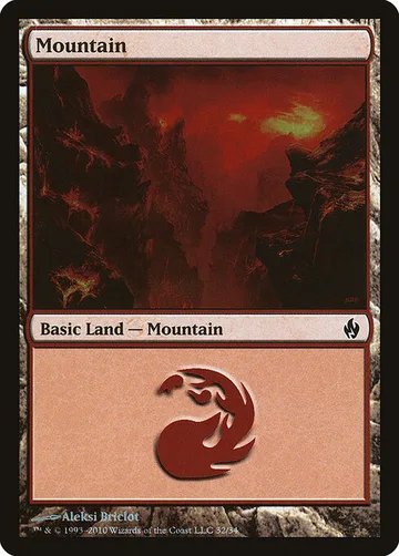 Mountain 32, carta de Magic: The Gathering de Premium Deck Series: Fire and Lightning