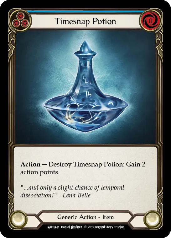 Timesnap Potion (Blue) FAB014, carta de Flesh and Blood de Promos