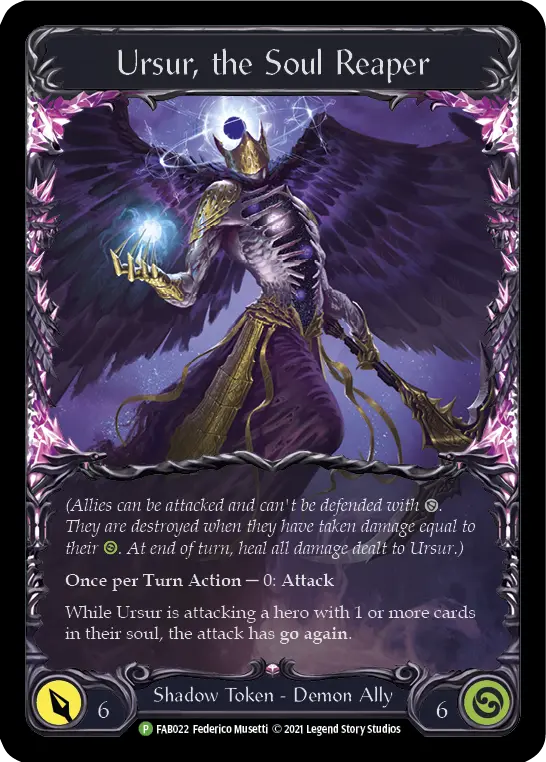 Ursur, the Soul Reaper FAB022, carta de Flesh and Blood de Promos