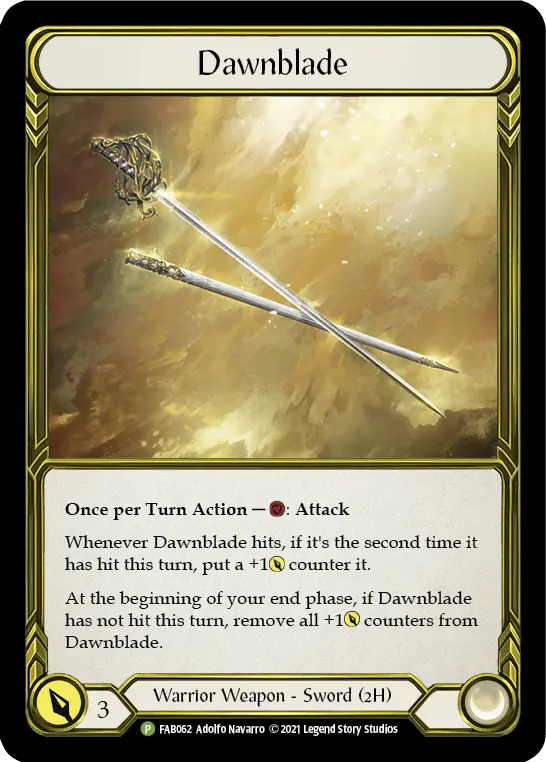 Dawnblade FAB062, carta de Flesh and Blood de Promos