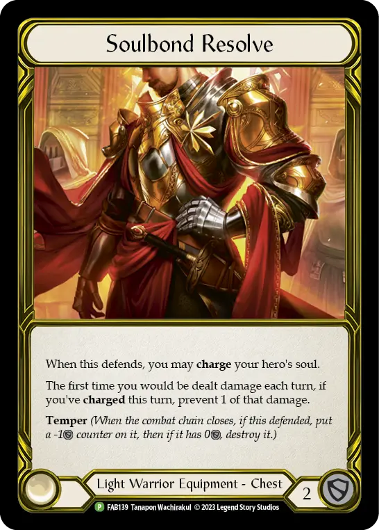 Soulbond Resolve FAB139, carta de Flesh and Blood de Promos
