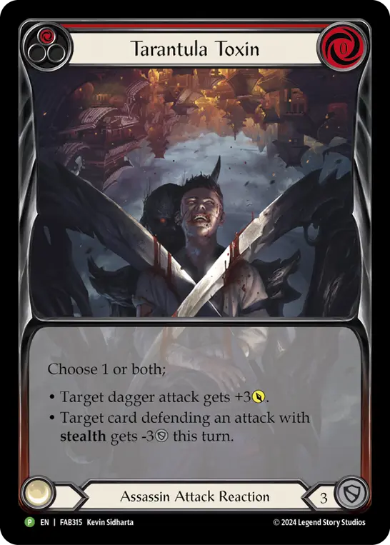Tarantula Toxin (Red) FAB315, carta de Flesh and Blood de Promos