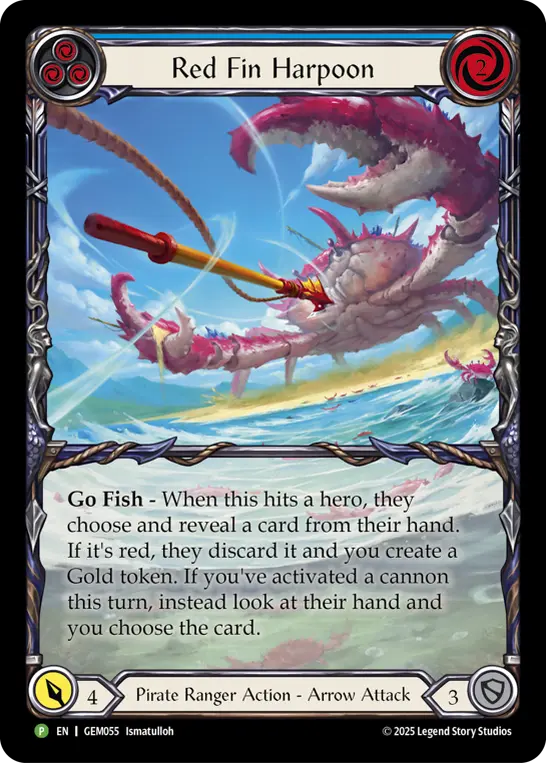 Red Fin Harpoon (Blue) GEM055