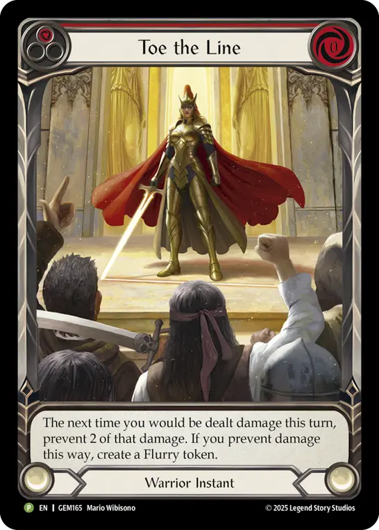 Toe the Line (Red) GEM165