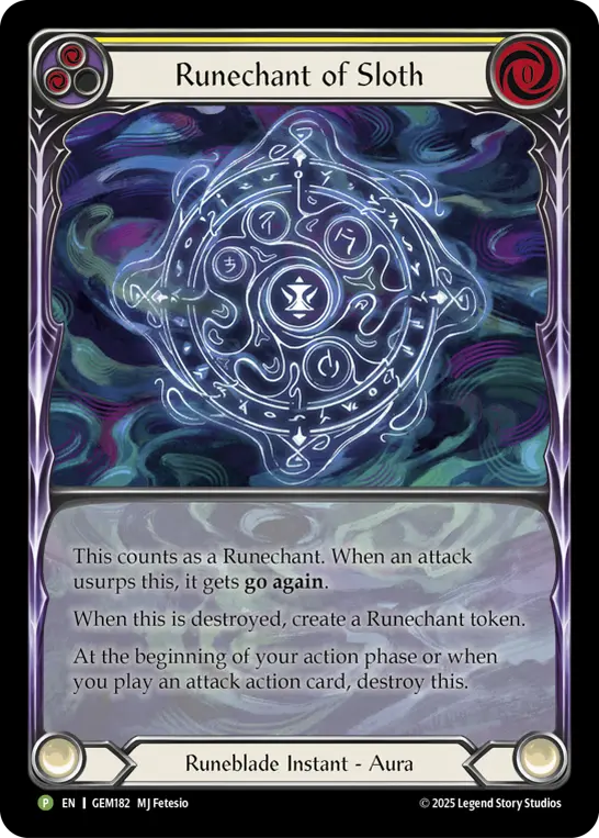 Runechant of Sloth (Yellow) GEM182