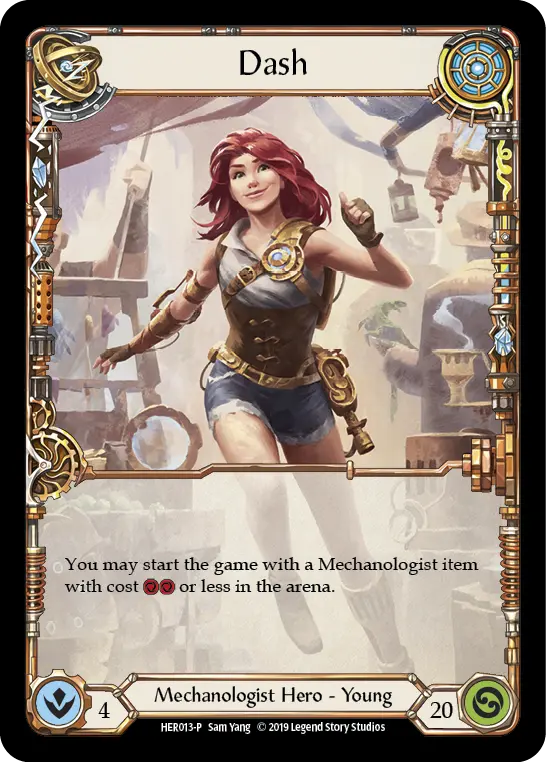 Dash HER013, carta de Flesh and Blood de Hero Card Promos