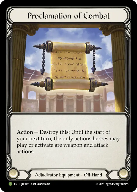 Proclamation of Combat JDG025