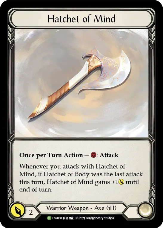 Hatchet of Mind LGS050, carta de Flesh and Blood de Local Game Store Promos