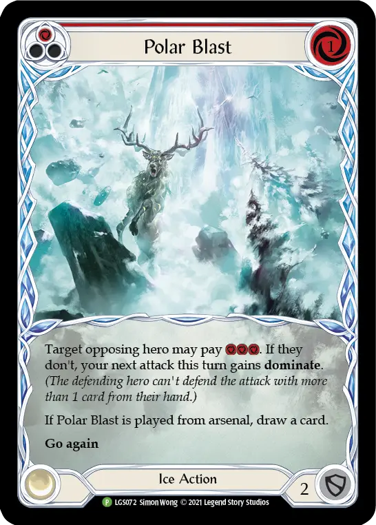 Polar Blast (Red) LGS072, carta de Flesh and Blood de Local Game Store Promos