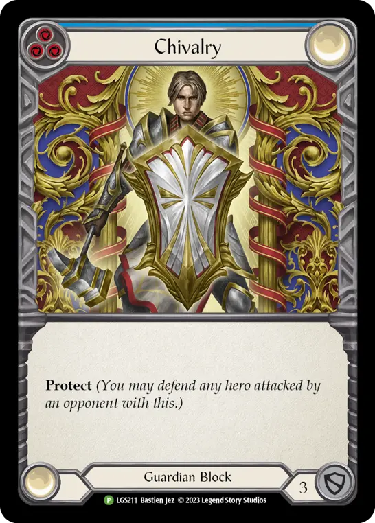 Chivalry (Blue) LGS211, carta de Flesh and Blood de Local Game Store Promos